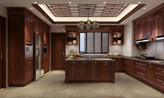 High End Stainless Steel Kitchen Cabinetry With New Chinese Style And Vintage Design