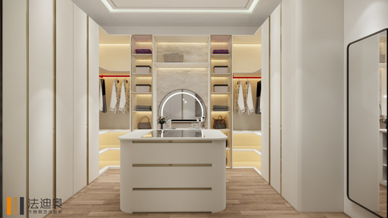 Fadior Modern Walk In Closet High End Stainless Steel Dressing Room Formaldehyde Free