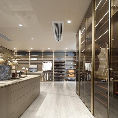 Premium Dressing Room Open Closet Walk In Closet With Light Wood Grain