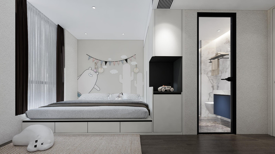 Fadior Modern Minimalist Stainless Steel Tatami Bed With Bed End Drawers