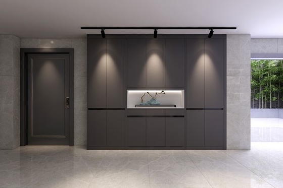 Sleek Grey Finish Stainless Steel Wine And Basement Storage Cabinet Solution