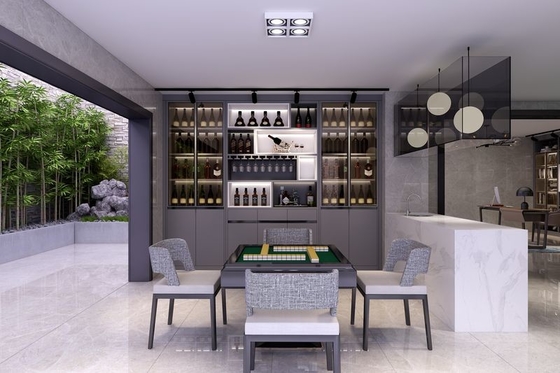 Sleek Grey Finish Stainless Steel Wine And Basement Storage Cabinet Solution