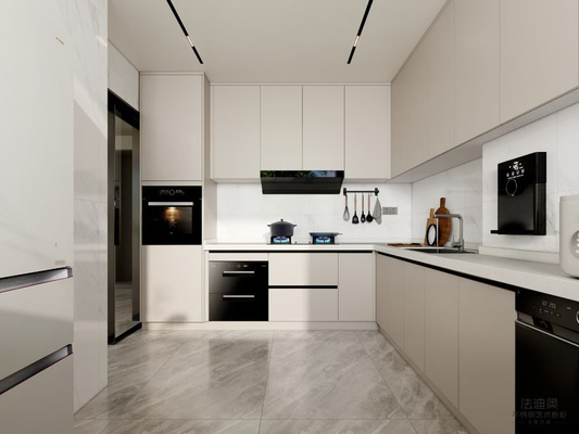 Classic Modern Fadior Stainless Steel Custom Kitchen Cabinet With U-Shaped Design