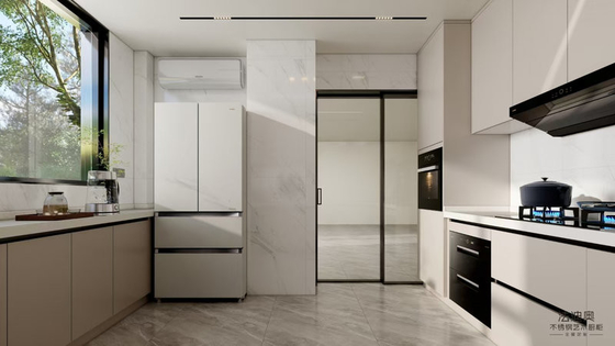 Classic Modern Fadior Stainless Steel Custom Kitchen Cabinet With U-Shaped Design