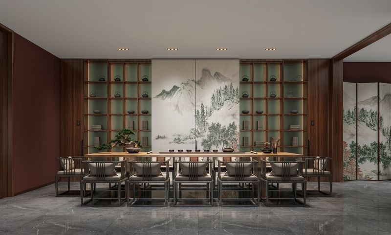 Fadior Elegant New Chinese Style Metal Wine Cabinet With Sliding Doors And Artful Display