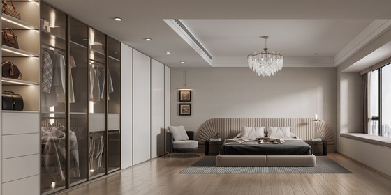 Elegant gefertigte Schlafzimmer Schrank aus Stahl